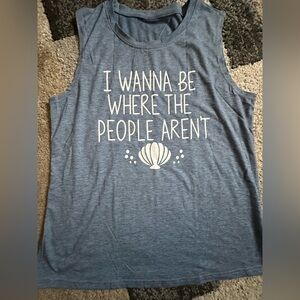 Women’s sleeveless blue tank top